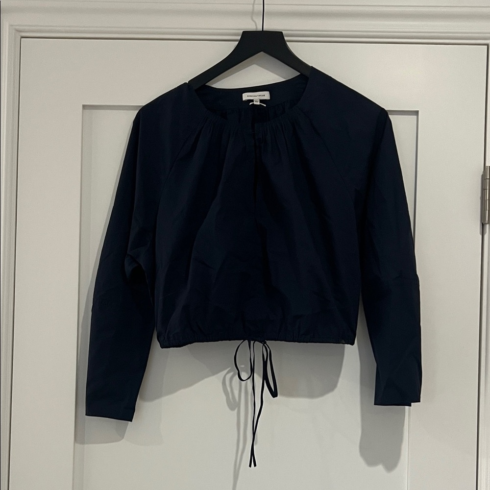Rebecca Taylor Poplin Cropped Top